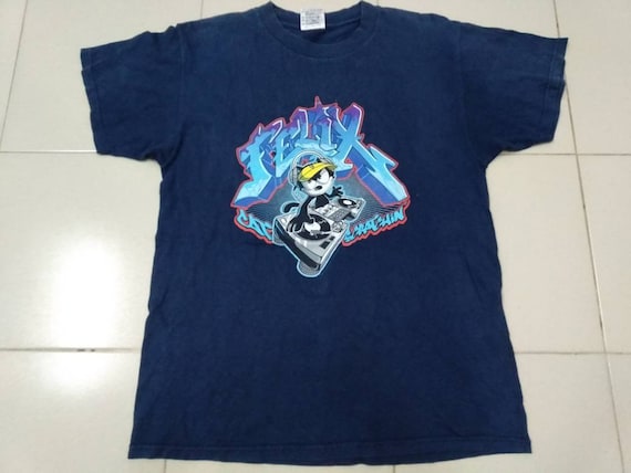 Vintage 90's Felix the Cat Cartoon Movie Blue Medium T Shirt Felix