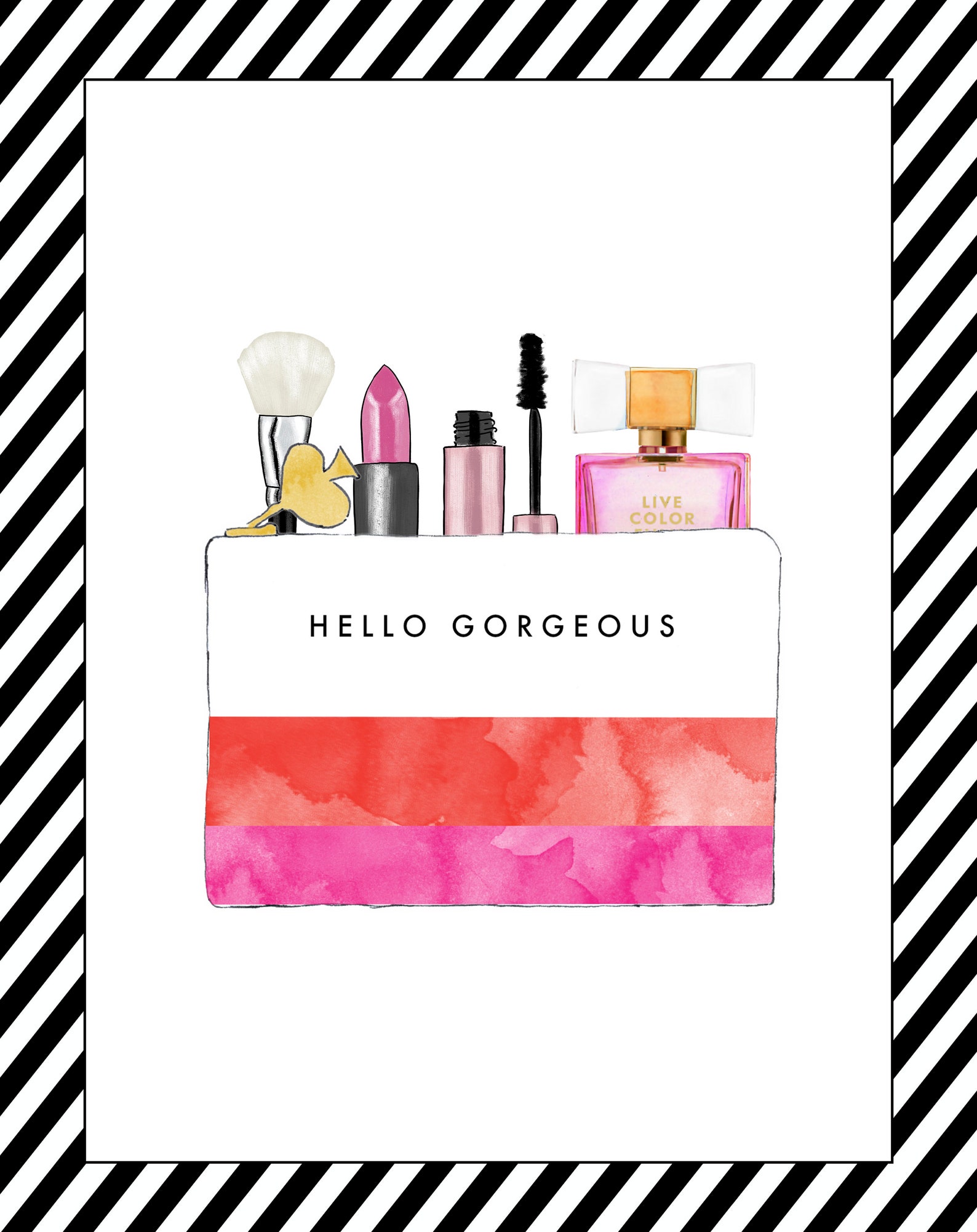 Kate Spade Colourful Wall Art Print Fashion Prints Office Etsy