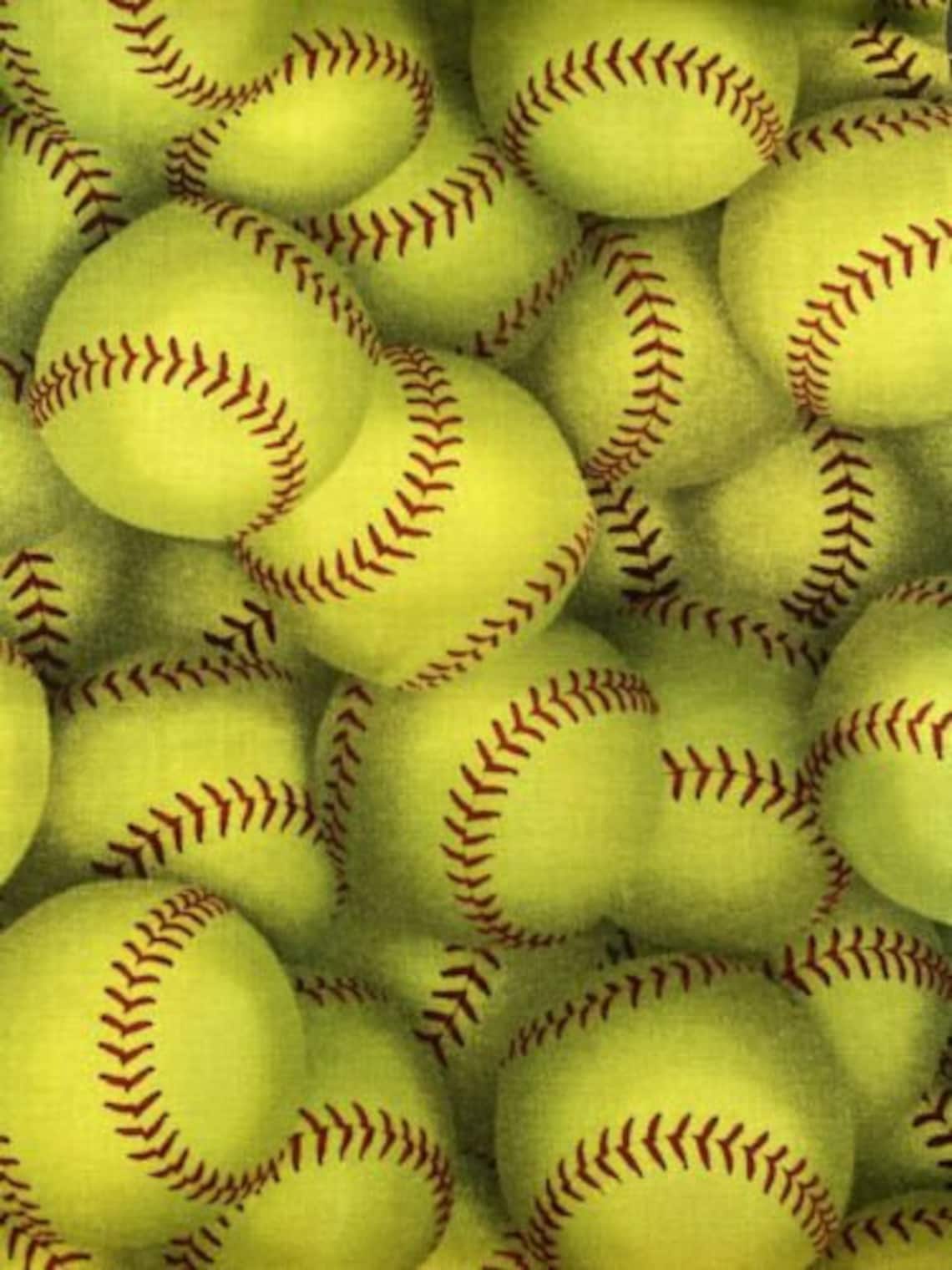 Softball Fabric Etsy