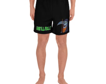 Unkillable Colorful Reaper Men's Athletic Long Shorts