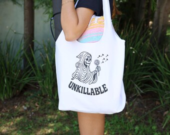 Unkillable White Tote Bag
