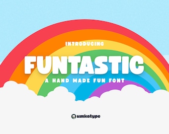 Funtastic Font, Fun Font, Child, Handwrite, Multilingual, Cyrillic letters, TTF, OTF, WOFF, WOFF2, nursery font, children book, Cricut Font