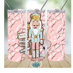 Nussknacker Pink Weihnachten 20oz skinny straight tumbler DIGITAL design; Png