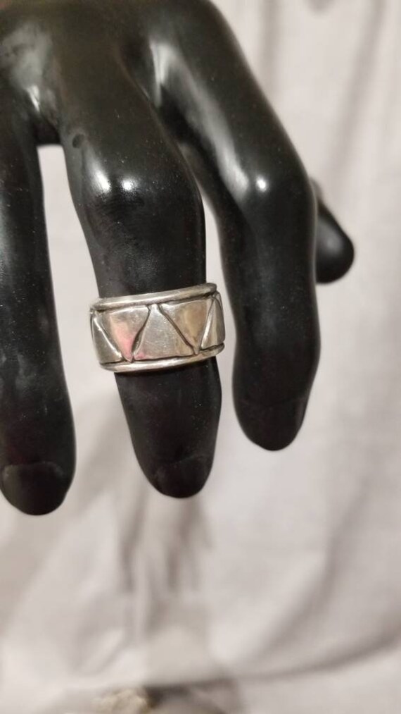 Sterling silver size 8.5 statement ring - image 6