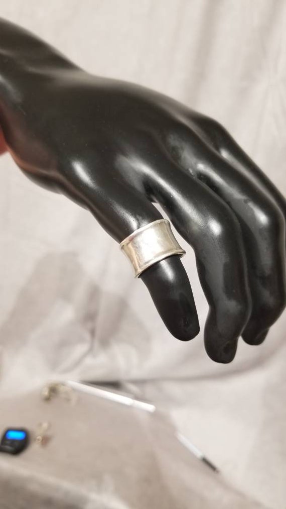 Vintage handmade silver statement ring. - image 1