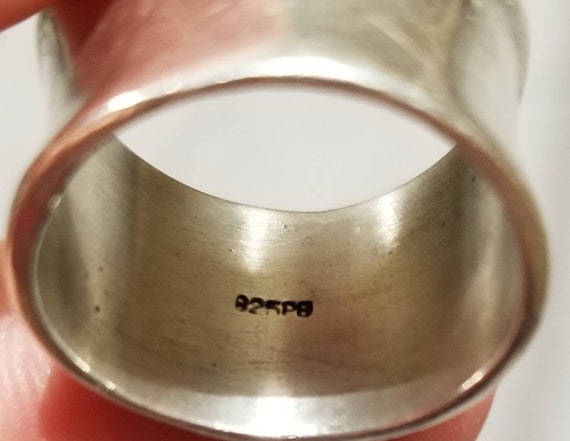 Vintage handmade silver statement ring. - image 8