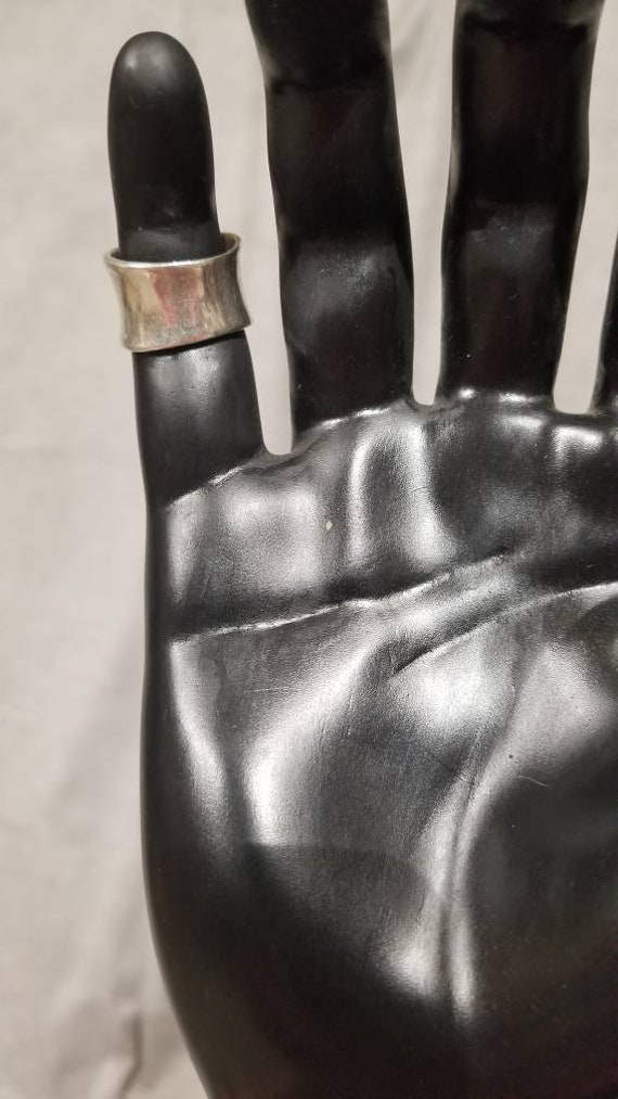 Vintage handmade silver statement ring. - image 5