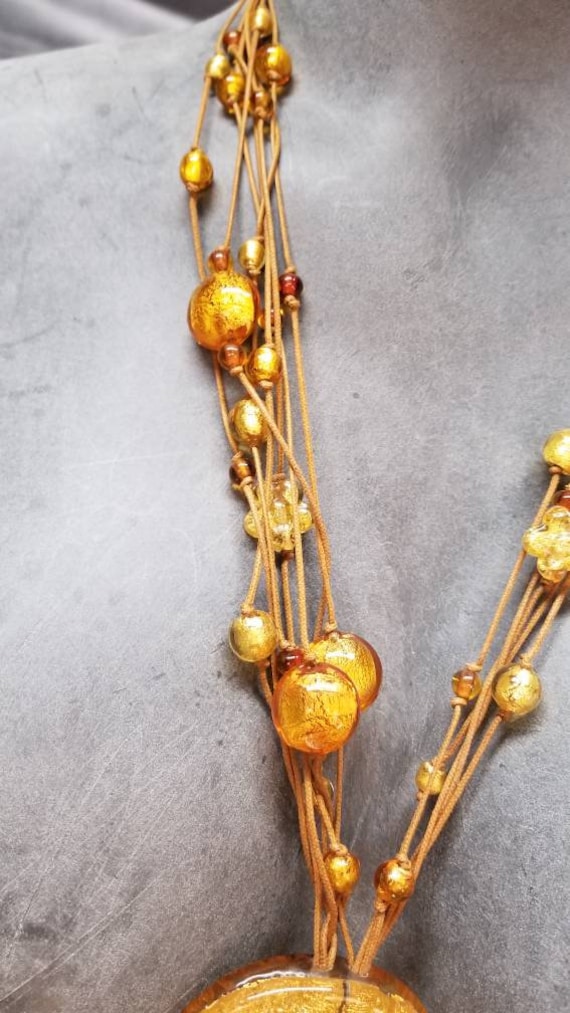 Antica Murrina Venezia gold leaf pendant necklace - image 5