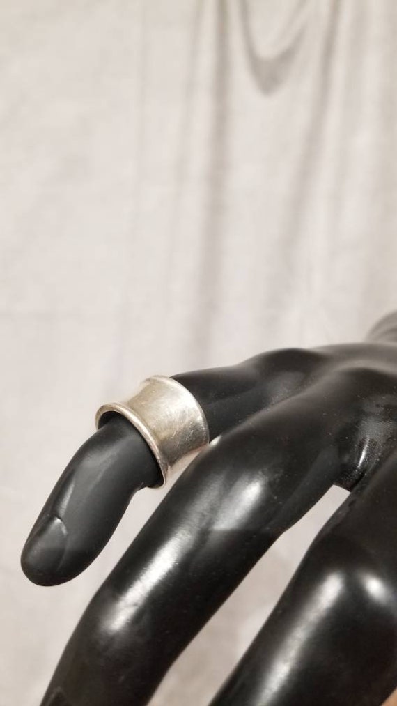 Vintage handmade silver statement ring. - image 7