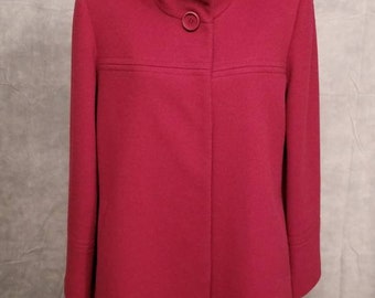 Vintage Fleurette women's size 10 red wool coat