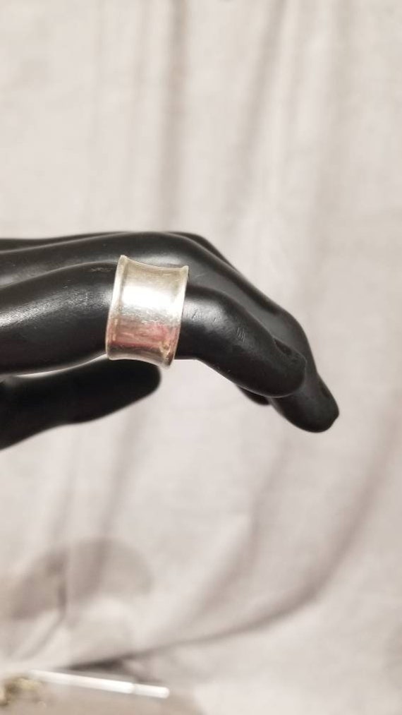 Vintage handmade silver statement ring. - image 3