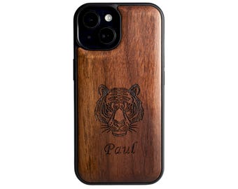 Personalized Walnut iPhone Case: Custom Logo Engraved Cover
