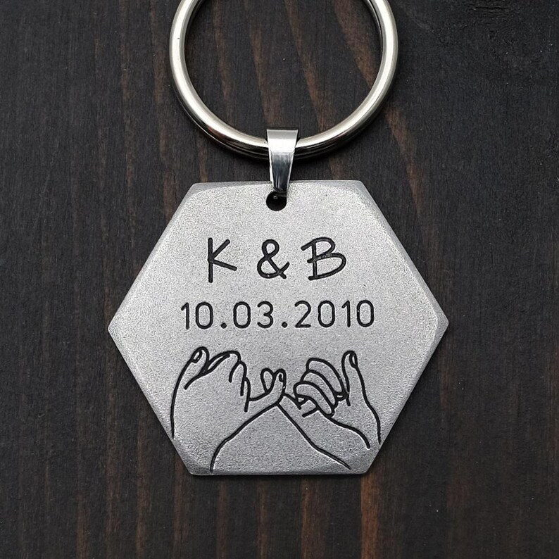 Custom Key Ring for Men Engraved Pull hook Keychain Key chain Gift for Women Wedding Gift Personalized Keyring Coordinates Keychains