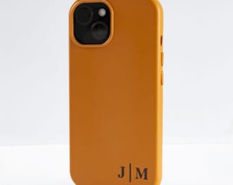 Personalized Leather iPhone Case with MagSafe: Engraved Custom Phone Cover