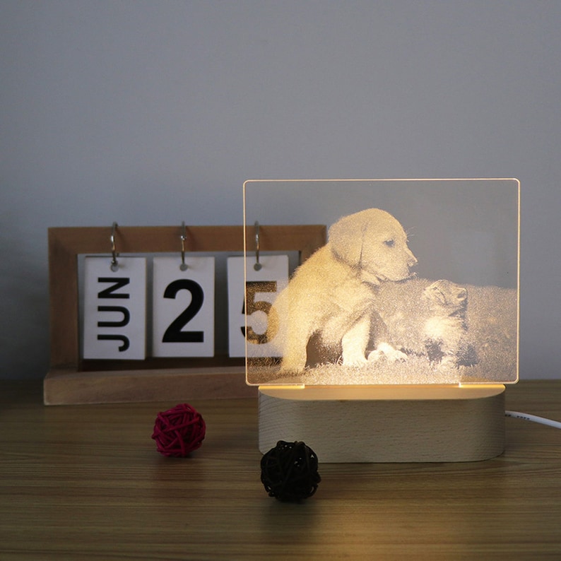 Custom Photo 3D Lamp, Custom photo light, Desk Lamp, Picture Night Light, Handmade, Personalized Birthday, Anniversary, Wedding Gifts image 5