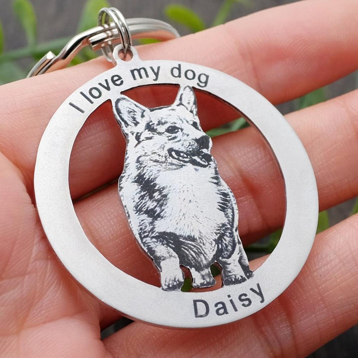 Custom Dog Tag Keychain Personalized Pet Face Keychain Pet Etsy