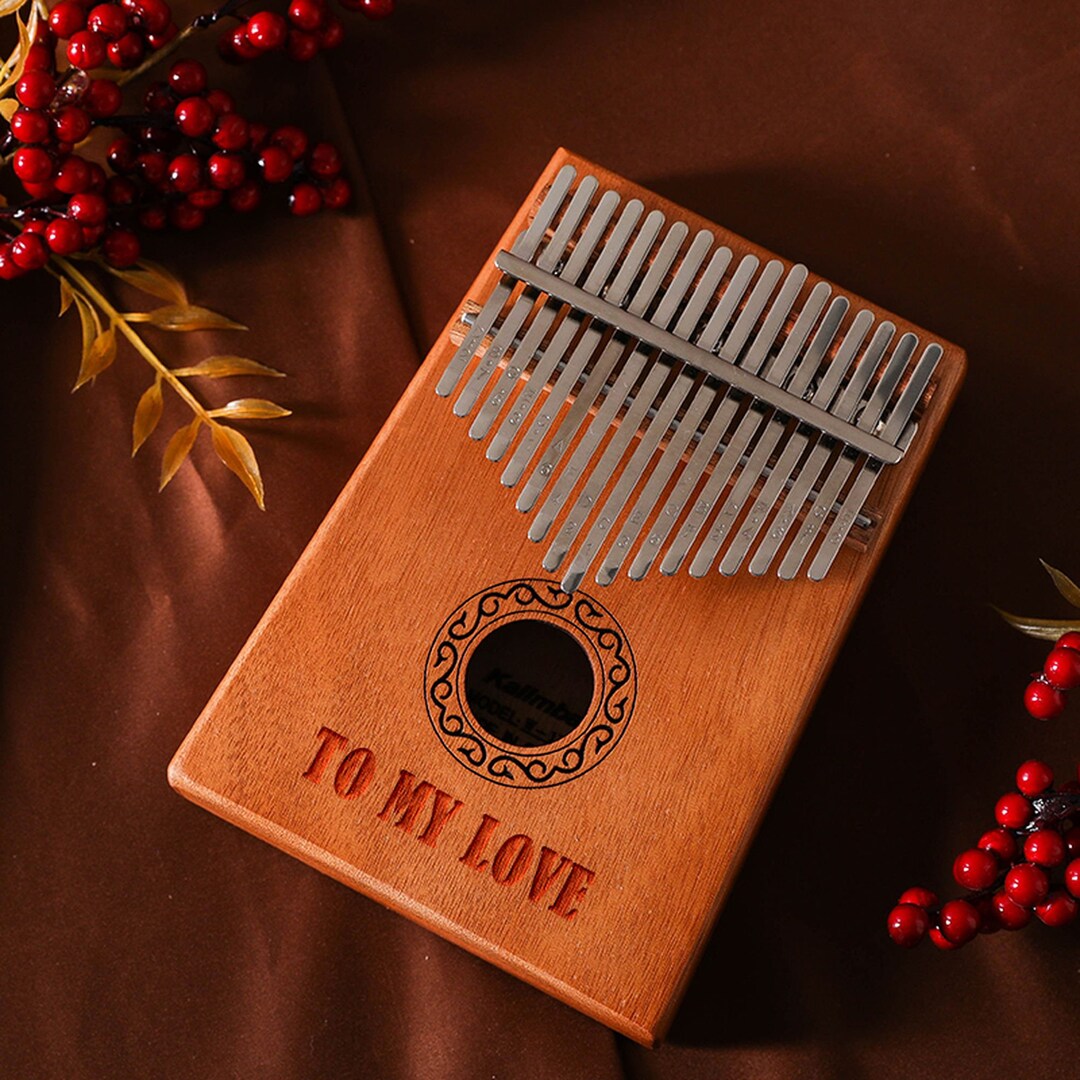 Personalized Wooden Kalimba Engraved Wooden Kalimba Text Etsy