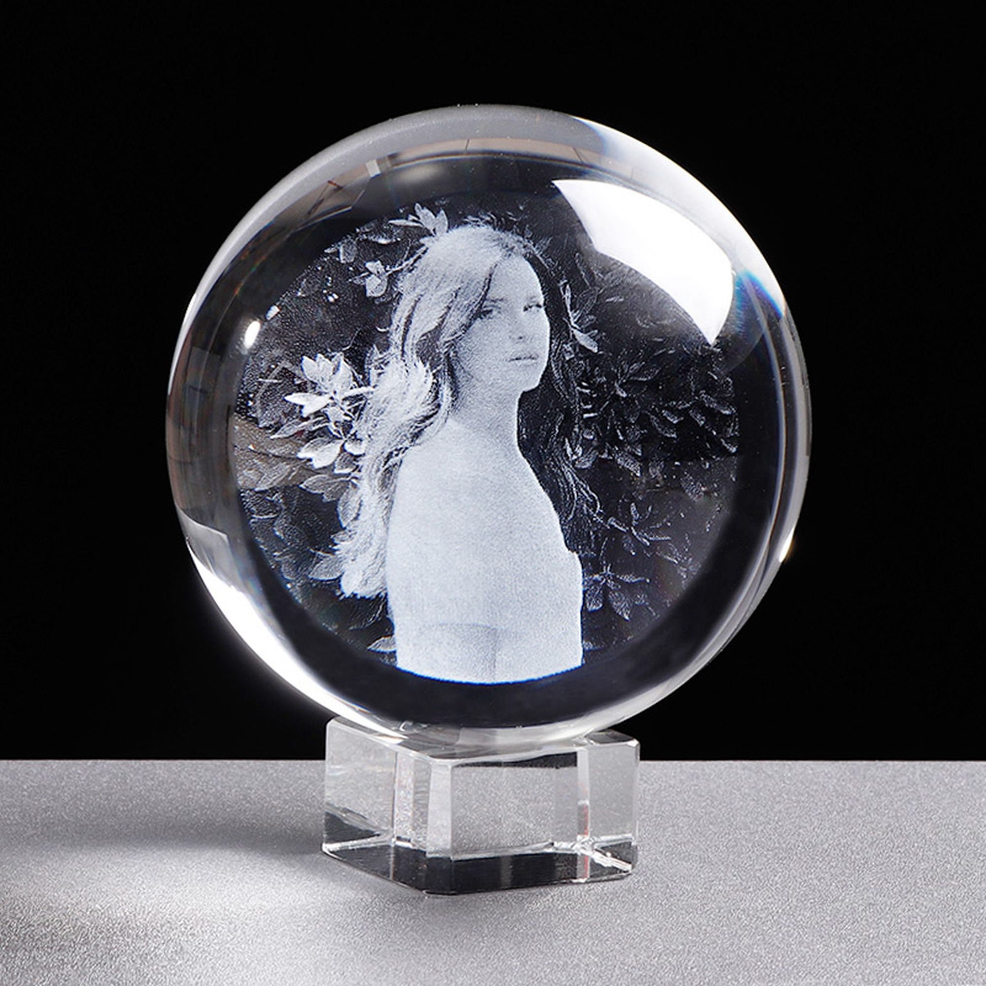 Custom 3D Photo Crystal Ball Personalized Photo Crystal Etsy