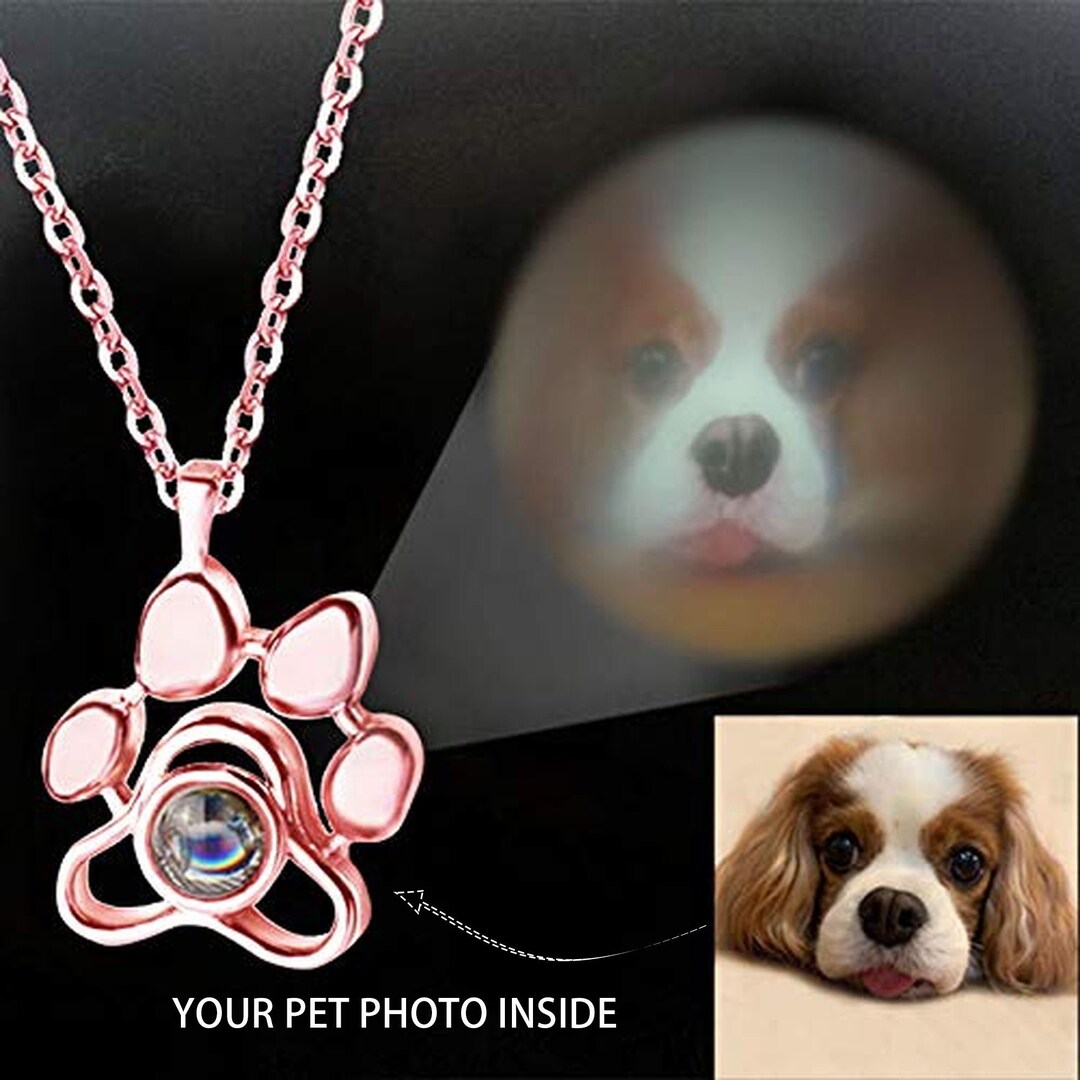 Pet Photo Necklace, Personalized Dog Necklace, Custom Cat Picture