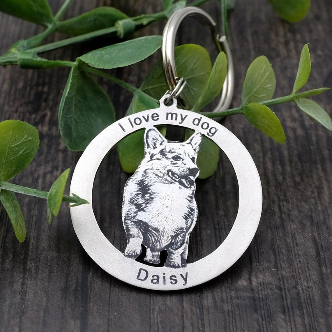 Custom Dog Tag Keychain Personalized Pet Face Keychain Pet Etsy