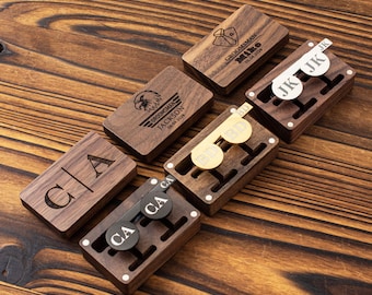 Personalized Groomsmen Cufflinks Gifts, Custom Engraved Tie Clip Set Box, Wedding Gift