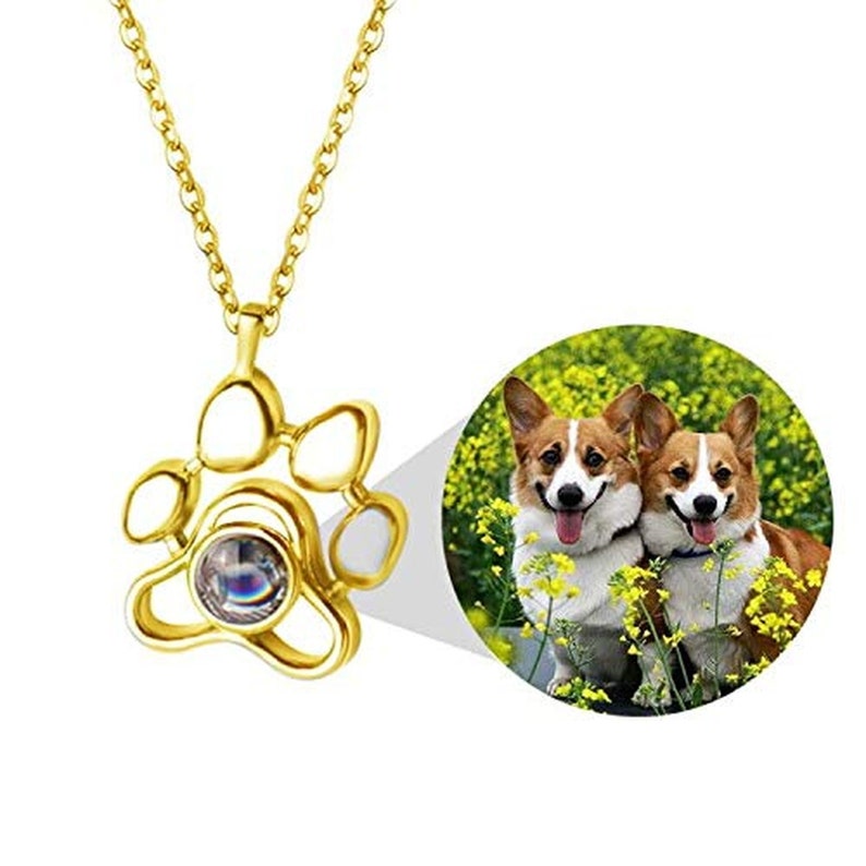 Pet Photo Necklace Personalized Dog Necklace Custom Cat Etsy