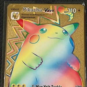 Helping my son: Origin of this Pikachu Vmax Gold Card (Rainbow Art