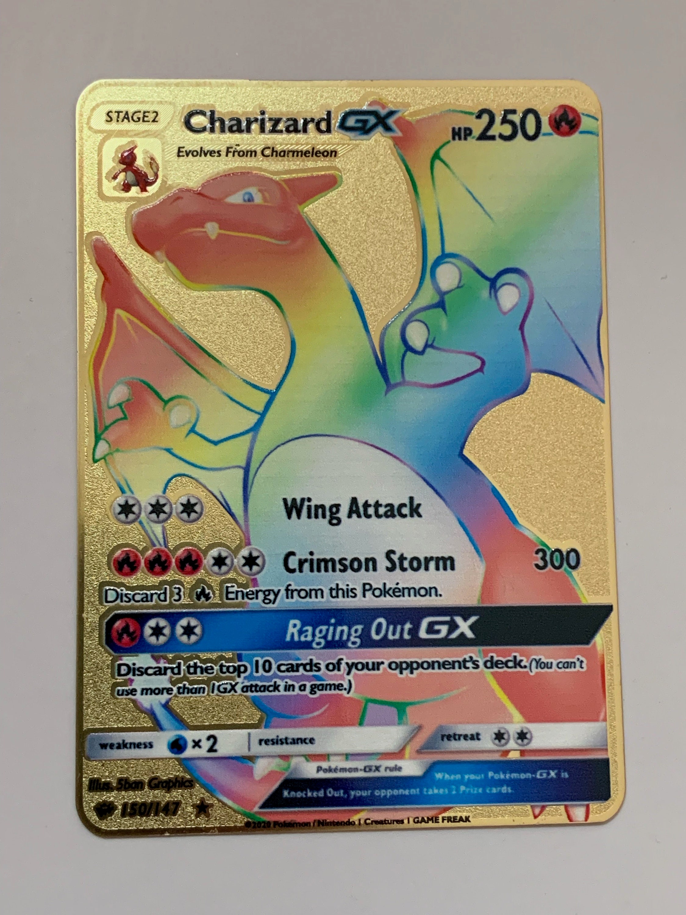 Metal Rainbow Glitter Collectibles, Rainbow Pokemon Cards