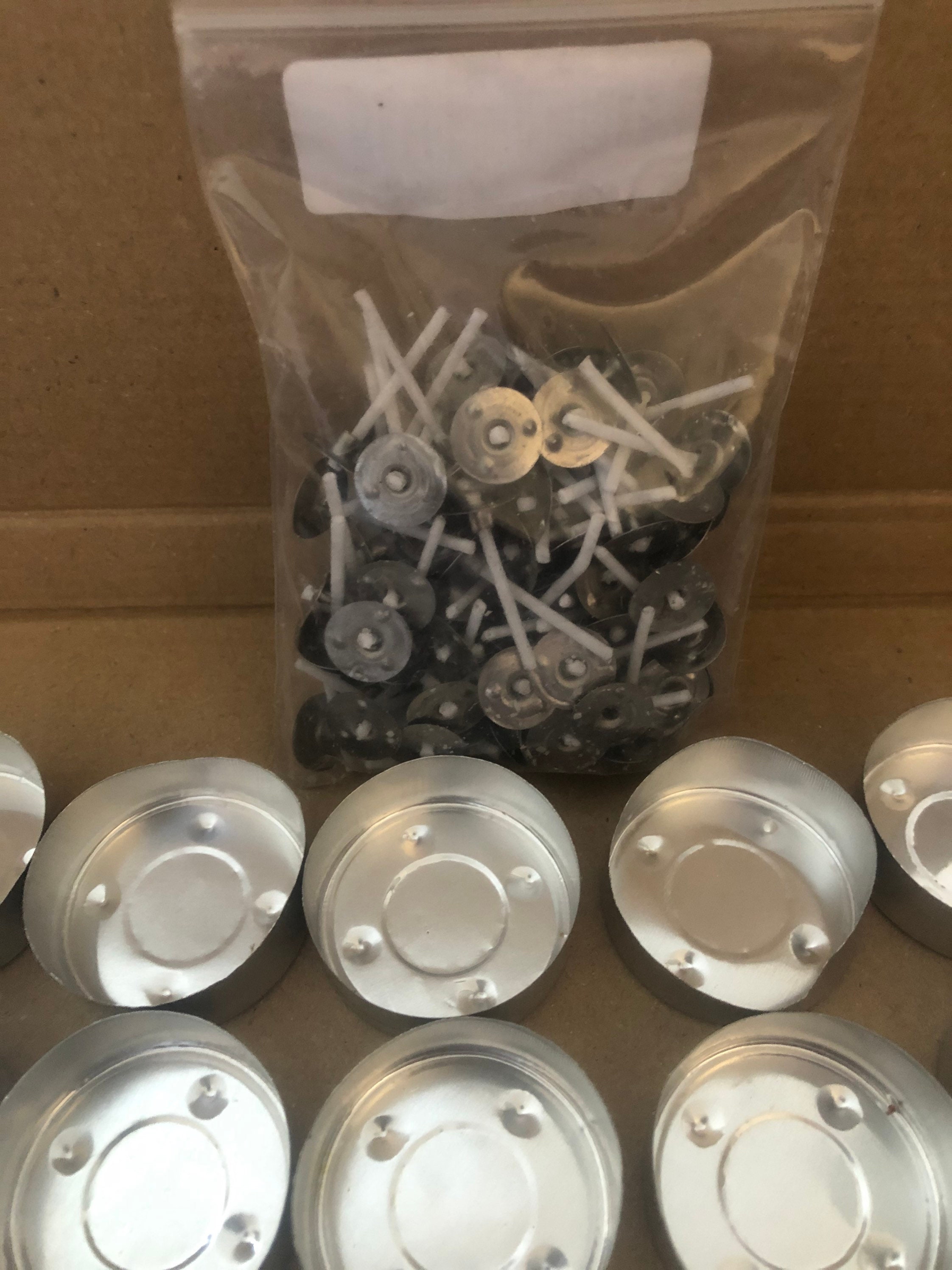 40 Tealight Cases and Wicks Tea Light Etsy