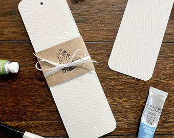 Blank Watercolor Paper Bookmark Set – 140lb Round Edge