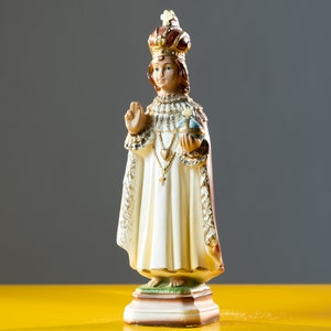 Estátua/estatueta vintage do Menino Jesus de Praga - Itália, década de 1940