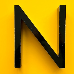 Letras metálicas - Original Marks & Spencer Aluminium Satin Black Letters