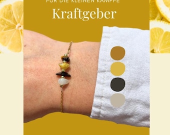 Versterkende armband met helende stenen; moed & kracht; energiearmband voor kleine gevechten, cadeau met betekenis; geluksbrenger examen