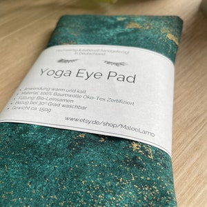 Yoga Eye Pad, Eye Pillow, Augenkissen, Migräne, Geschenk Yogis, Wellness, Wärmekissen, Kältekissen Selbstpflege, Kopfschmerzen, Leinsamen-1 Bild 3