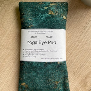 Yoga Eye Pad, Eye Pillow, Augenkissen, Migräne, Geschenk Yogis, Wellness, Wärmekissen, Kältekissen Selbstpflege, Kopfschmerzen, Leinsamen-1 Bild 4