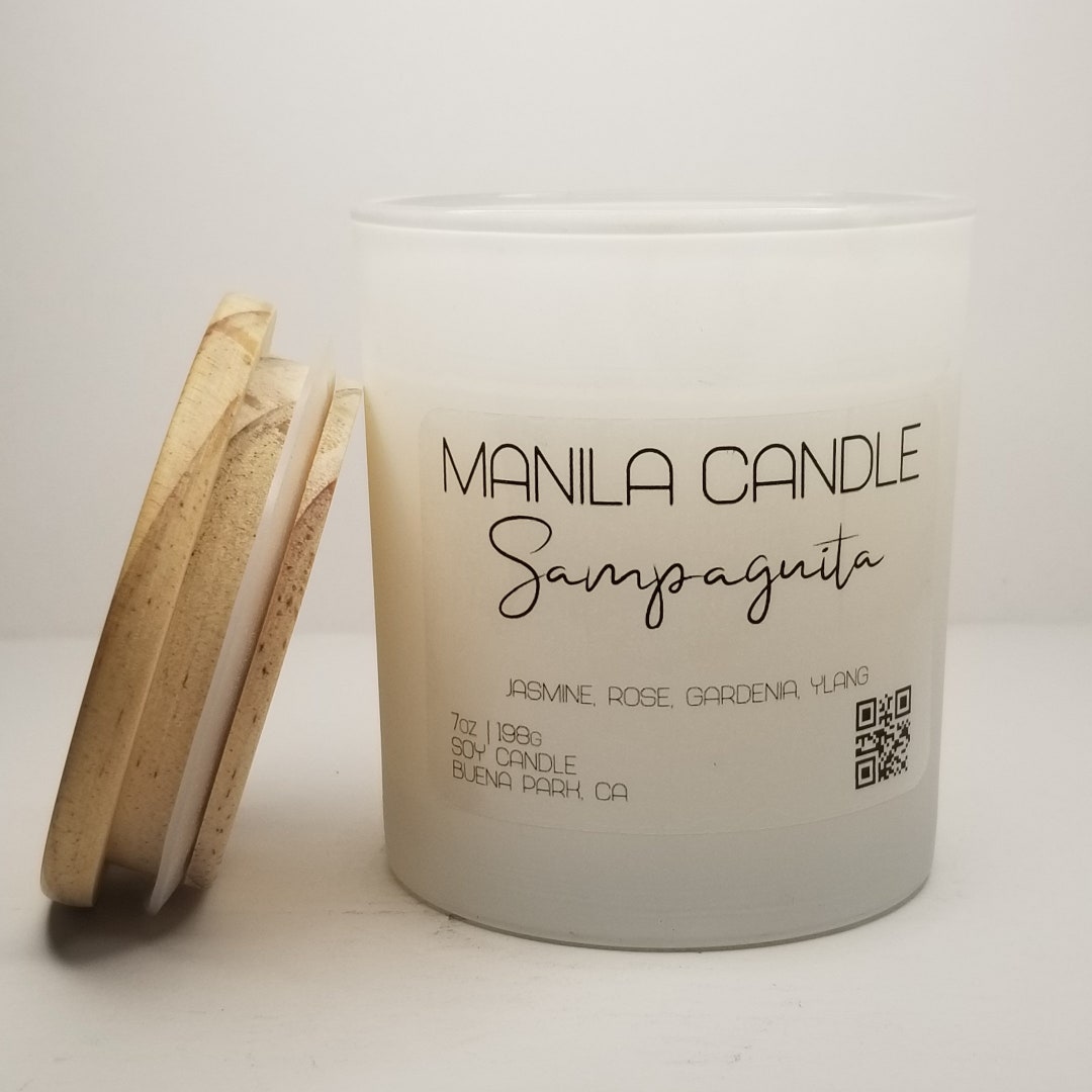 Sampaguita Jasmine Scented Candle Manila Candle Philippine Inspired