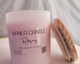 Rosas | Fresh Rose Scented Candle | Manila Candle | Philippine Inspired Candle | Filipino made Candle | Soy Candle