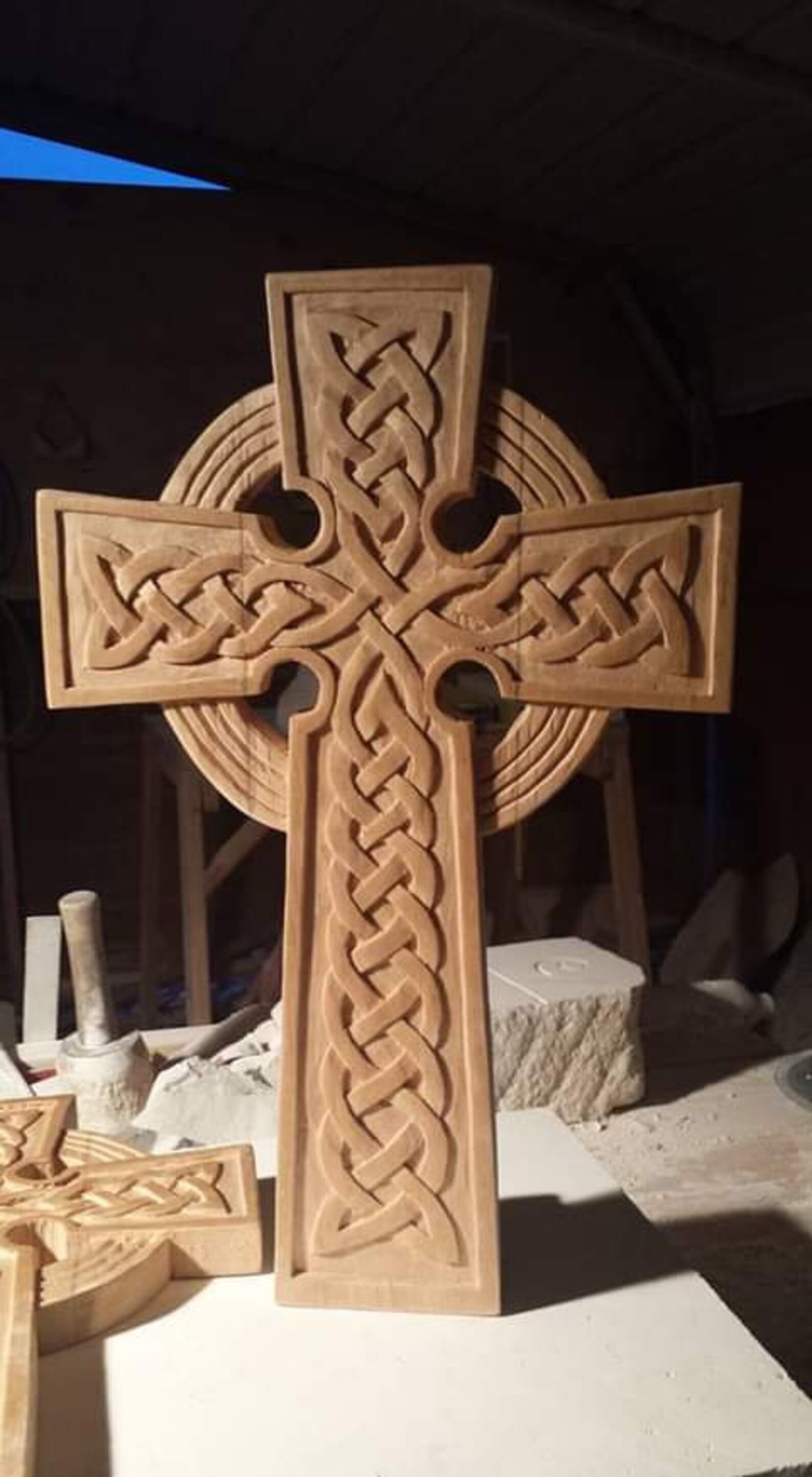 Hand Carved Celtic Cross Wooden Celtic Cross Wall Hanging Etsy