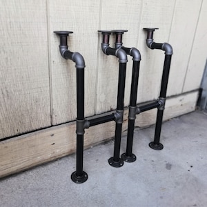 Industrial black pipe legs,Vintage table legs, Iron pipe table legs, Rusric coffee  table legs,Dining iron table legs,Designer table legs