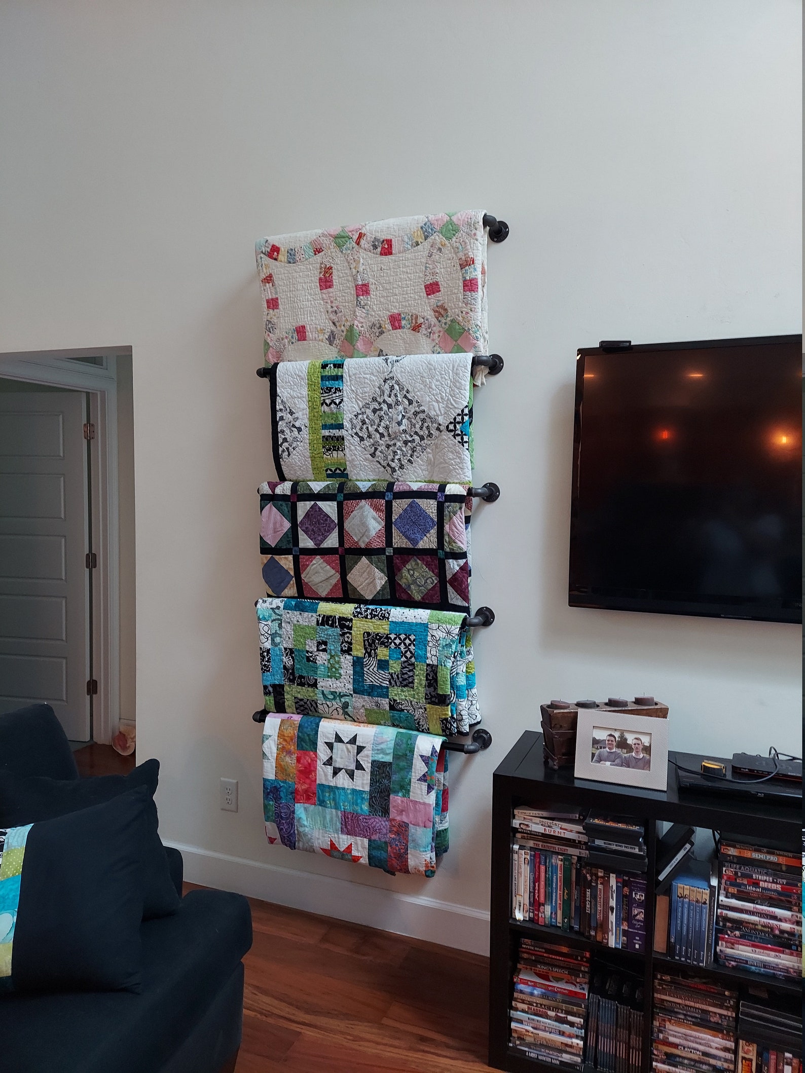 Pipe Towel Rack Metal Towel Hanger Blanket Hanger Wall Etsy