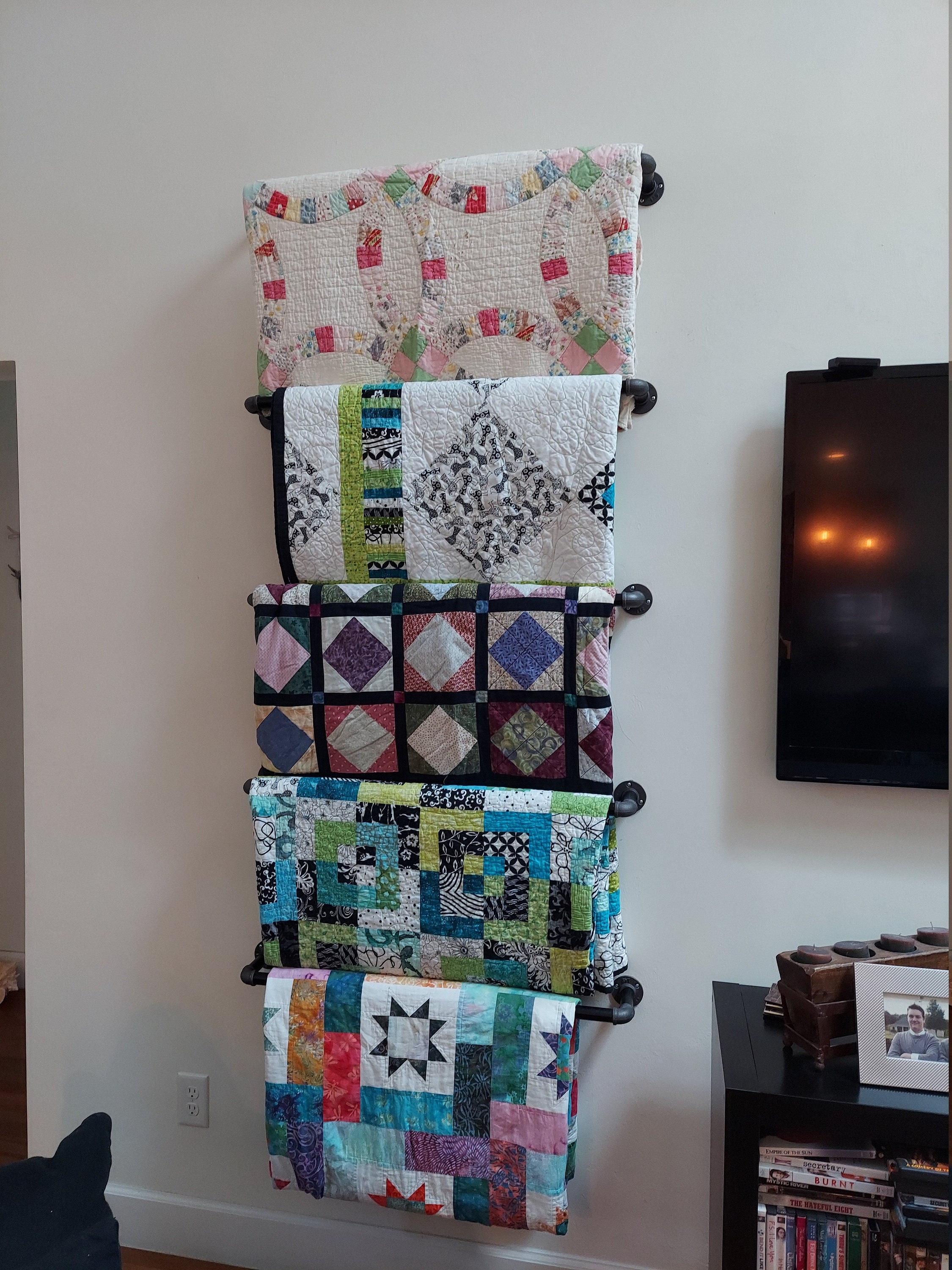 Pipe Towel Rack Metal Towel Hanger Blanket Hanger Wall Etsy