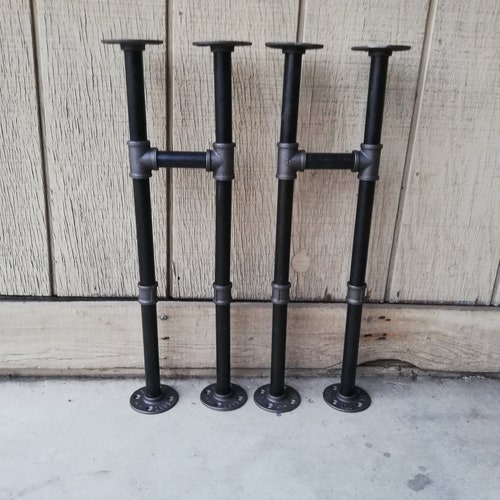 Black Industrial Bar Table Legsindustrial Urban Pipe Etsy