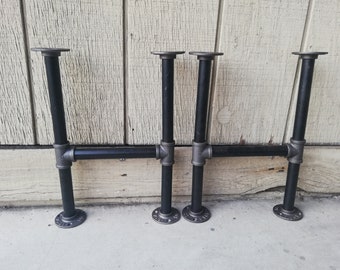 1" × 28" Set of 4 Rustic DIY Desk Legs 28" Industrial Grey Pipe Table Legs