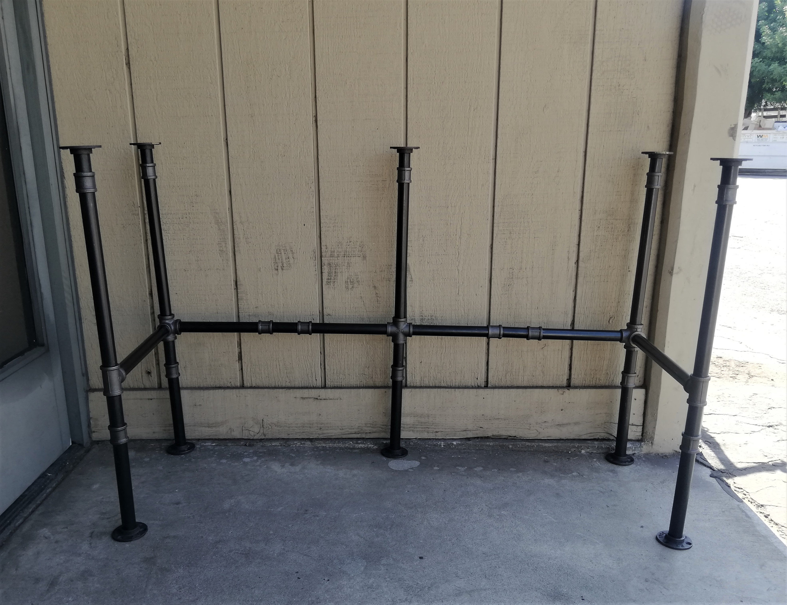 Table Legs With Crossbar & Support Leg in the Middle Metal Etsy