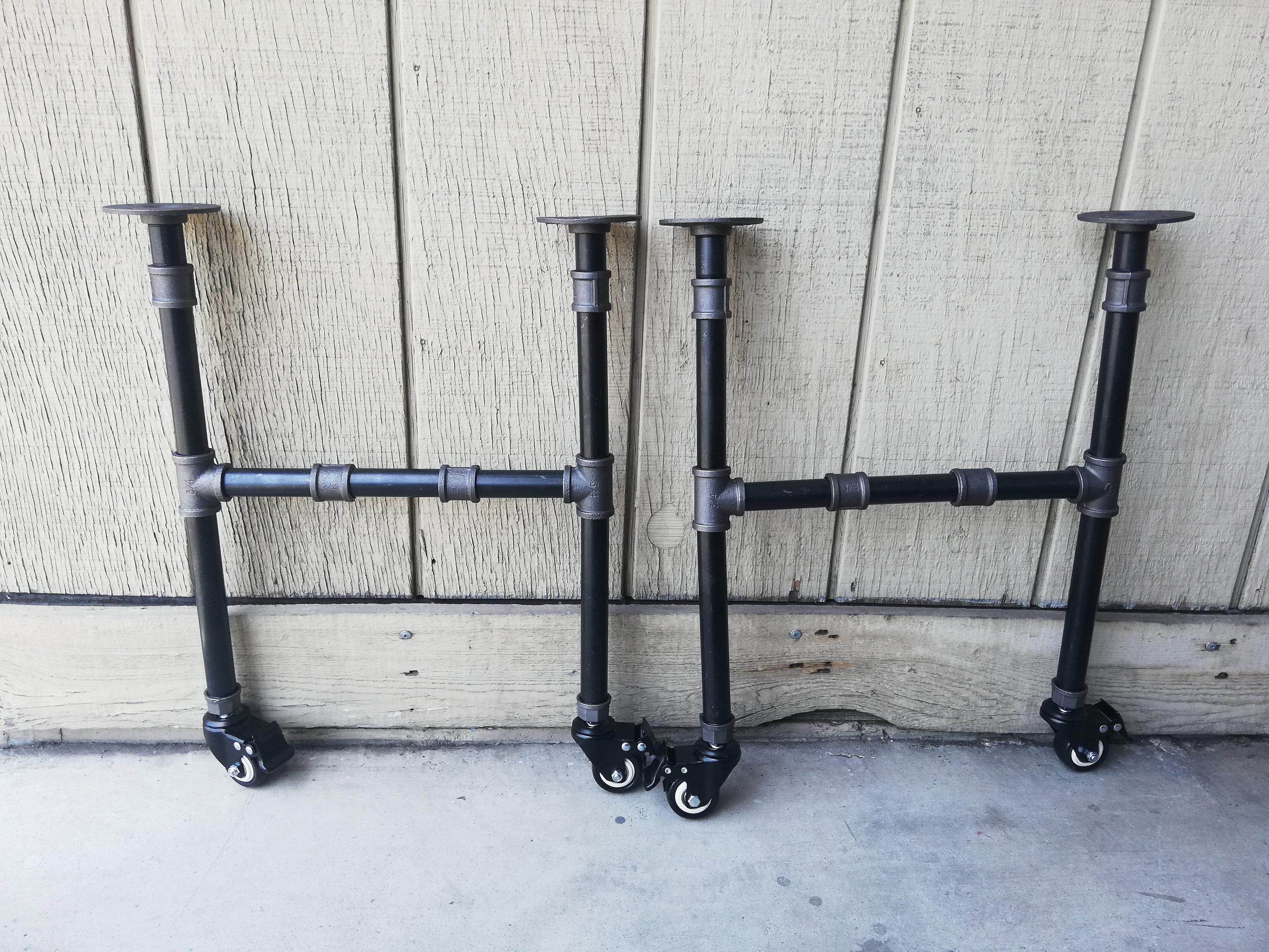 Furniture Rustic table legs with Wheels and 4 Locking Mechanisms,Coffee