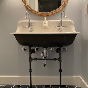 Sink base, , Sink stand, * SINK NOT INCLUDED *,Metal table legs, Sink mainstay, Iron legs, Sink frame, Sink support, Industrial pipe legs
