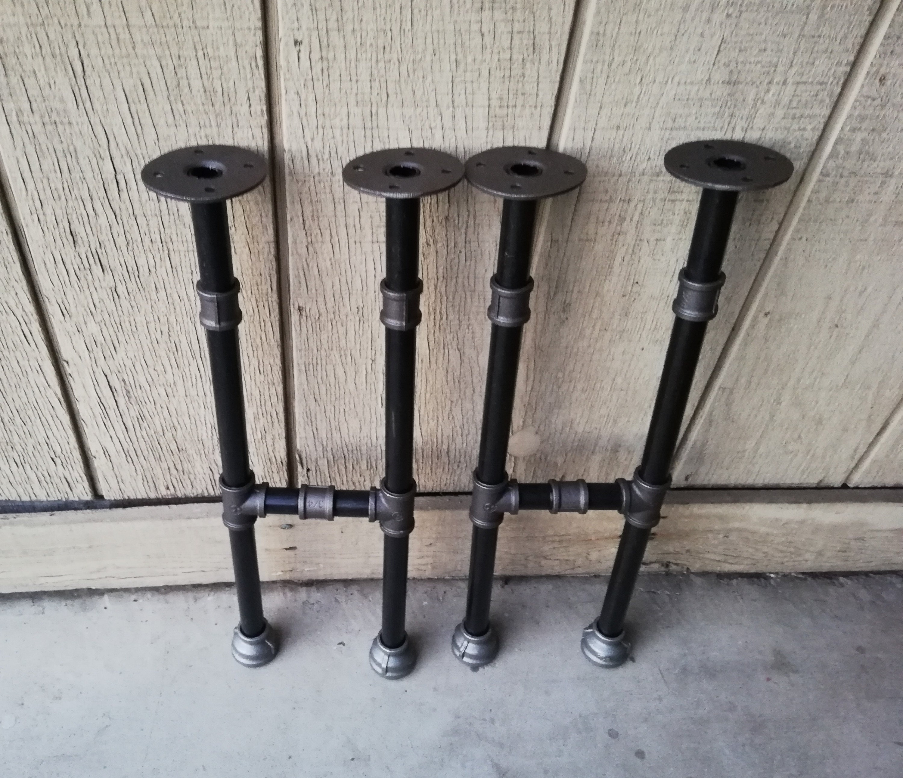 Industrial Pipe Legsdining Table Legsblack Pipe Industrial Etsy