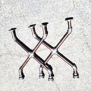 X - Vintage design legs, Rustic design industrial  pipe legs, Industrial vintage iron legs, Coffee table legs DIY, Metal table legs