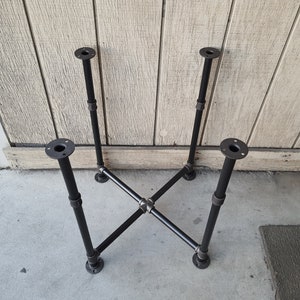 Black iron pipe table frame,Coffee  table legs,Metal table legs,Steel industrial table legs, Dining table support,Industrial urban pipe legs