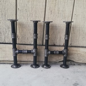 Coffee  table legs,Dining iron tale legs,Industrial steel black pipe legs,Rustic pipe legs, Vintage steel table legs, Iron pipe table legs